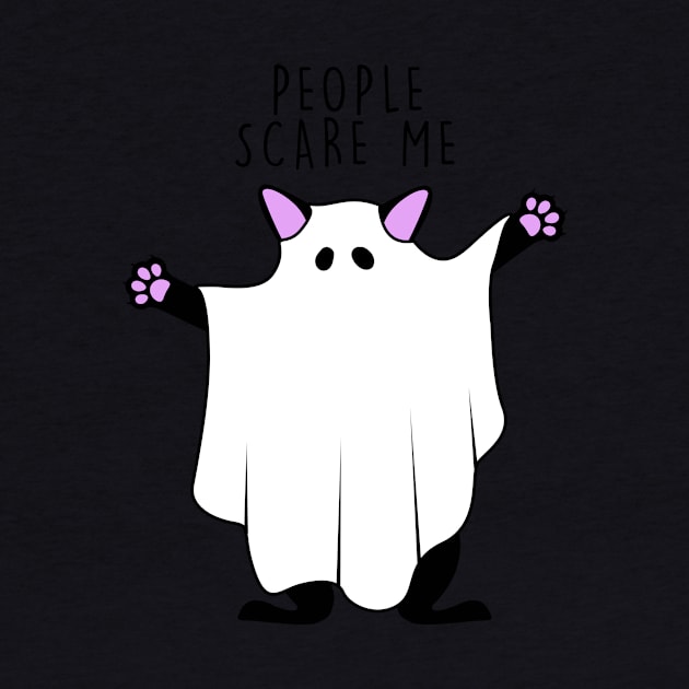 People Scare Me Funny Halloween Gift by kikiao